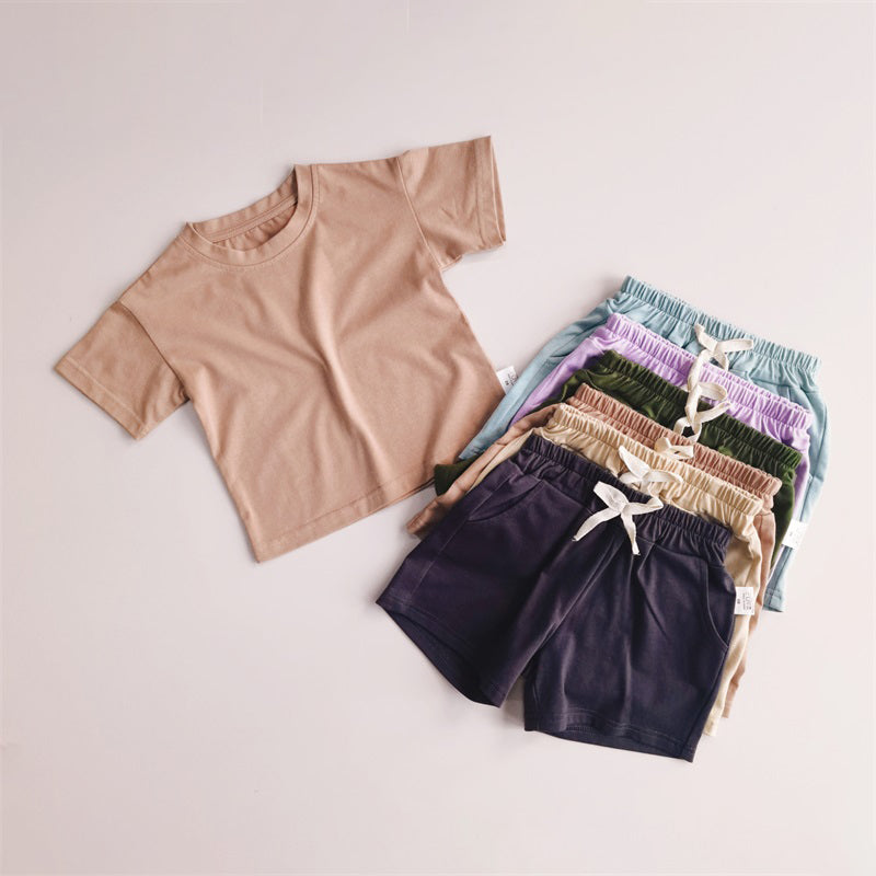 Summer Children's Sportswear Set - T-Shirt & Shorts