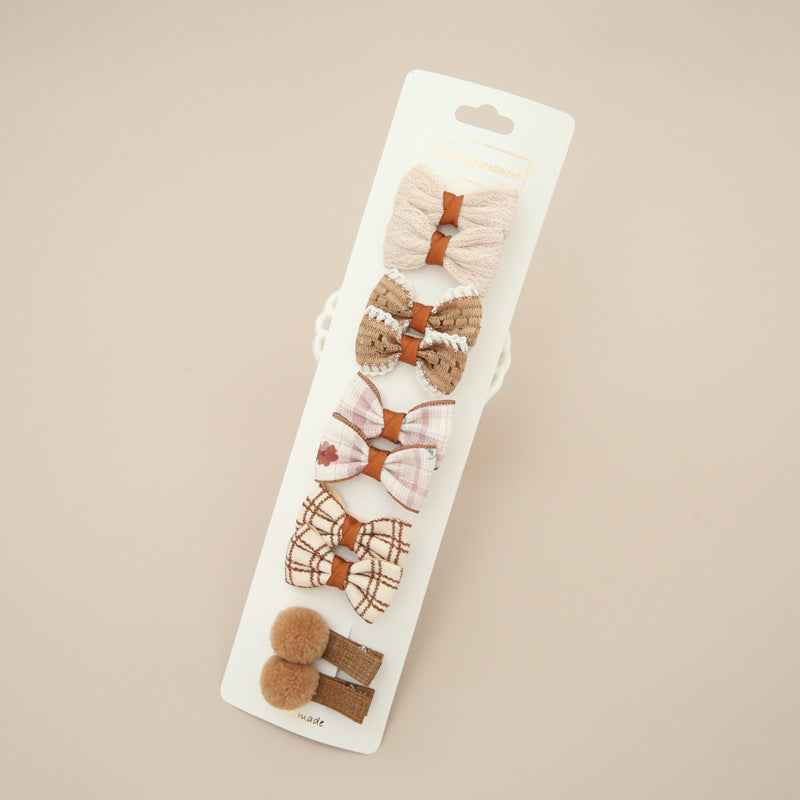 Wholesale Children's Hair Accessories - 10 Bow Clips Set