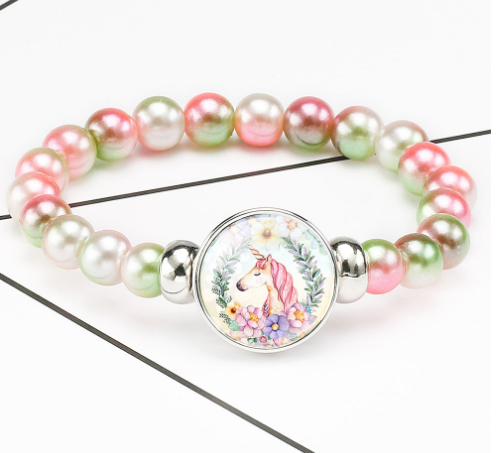 Colorful Unicorn Bead Bracelet