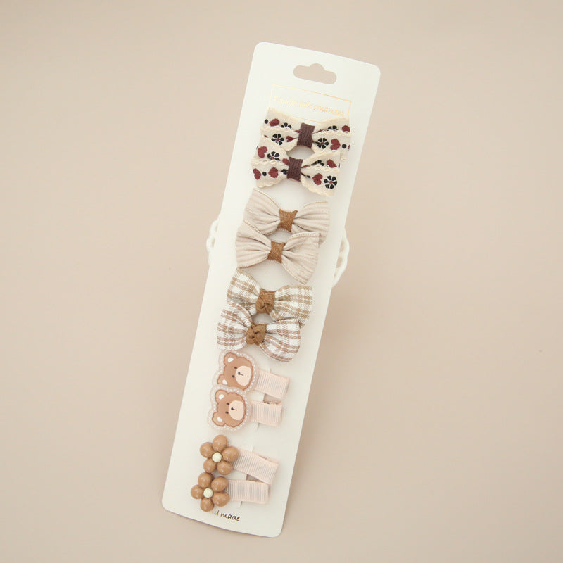 Wholesale Children's Hair Accessories - 10 Bow Clips Set