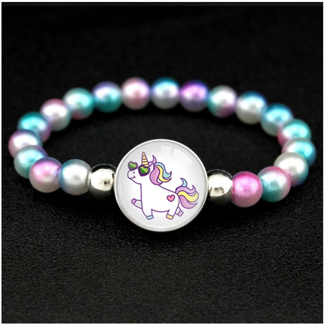 Colorful Unicorn Bead Bracelet