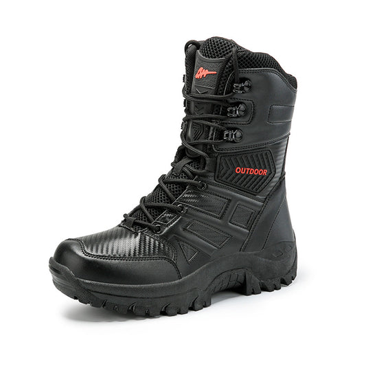 Plus Size Combat Boots with Fan Design