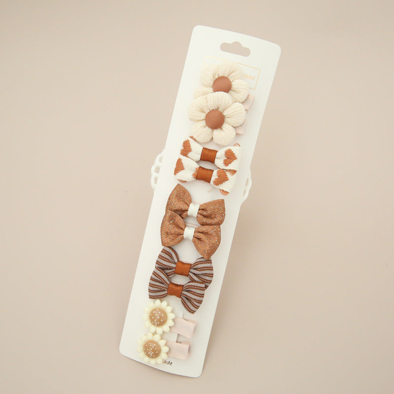 Wholesale Children's Hair Accessories - 10 Bow Clips Set