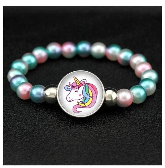 Colorful Unicorn Bead Bracelet