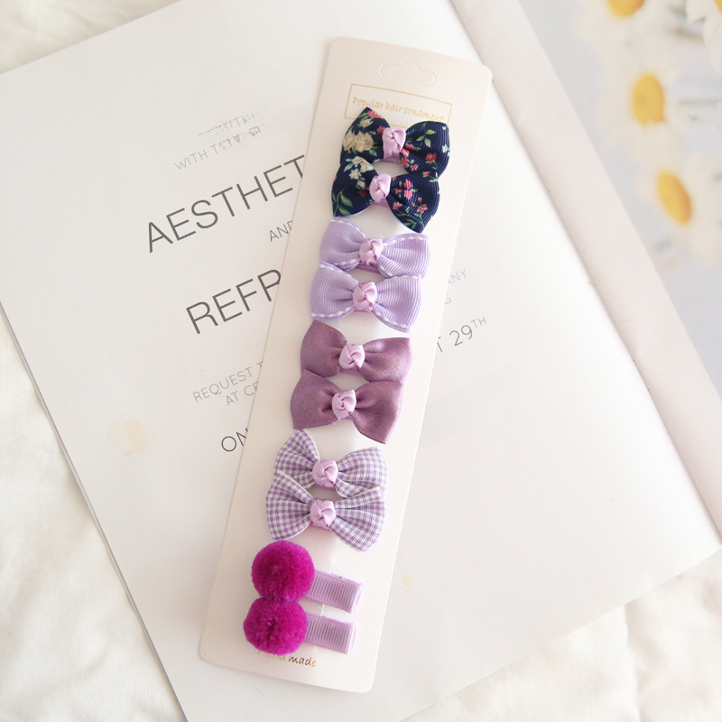 Wholesale Children's Hair Accessories - 10 Bow Clips Set