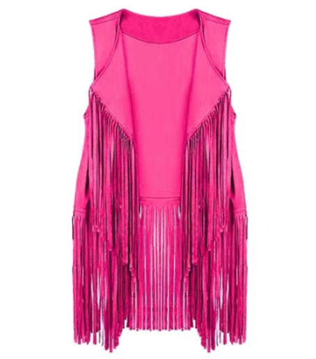 Women's Vintage Sleeveless Fringe Suede Jacket Vest