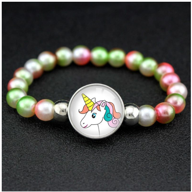 Colorful Unicorn Bead Bracelet