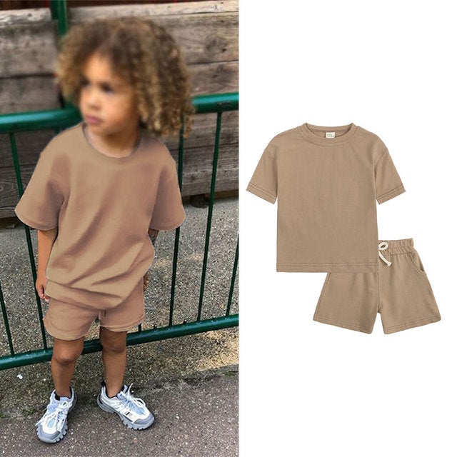 Summer Children's Sportswear Set - T-Shirt & Shorts