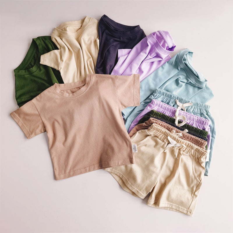 Summer Children's Sportswear Set - T-Shirt & Shorts